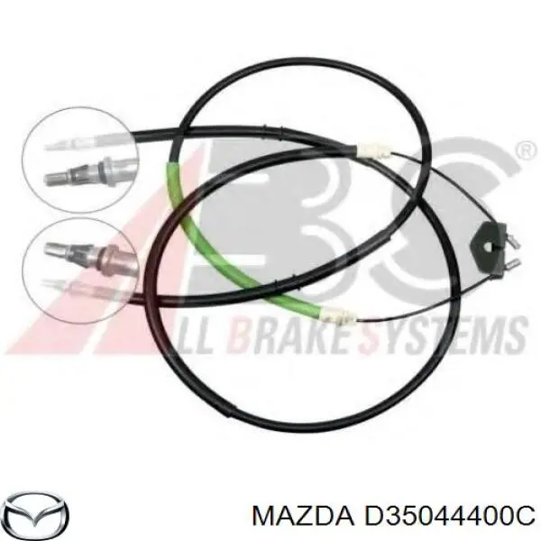 Задний трос ручника D35044400C Mazda