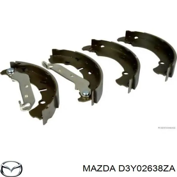 D3Y02638ZA Mazda колодки тормозные задние барабанные