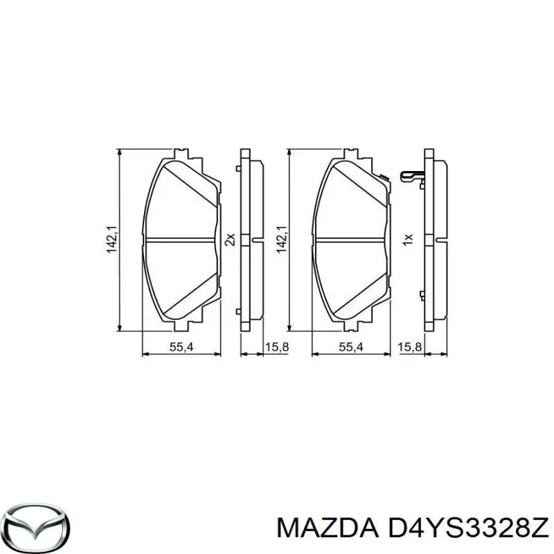 Колодки Mazda D4YS3328Z цена, от 30.79 USD