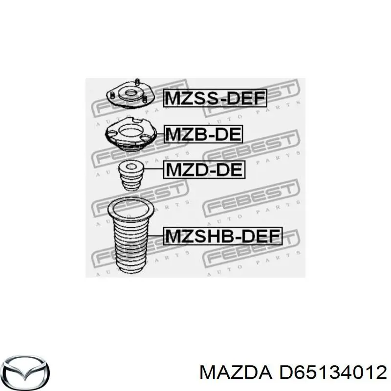 Bota de proteção de amortecedor dianteiro para Mazda 2 (DE)
