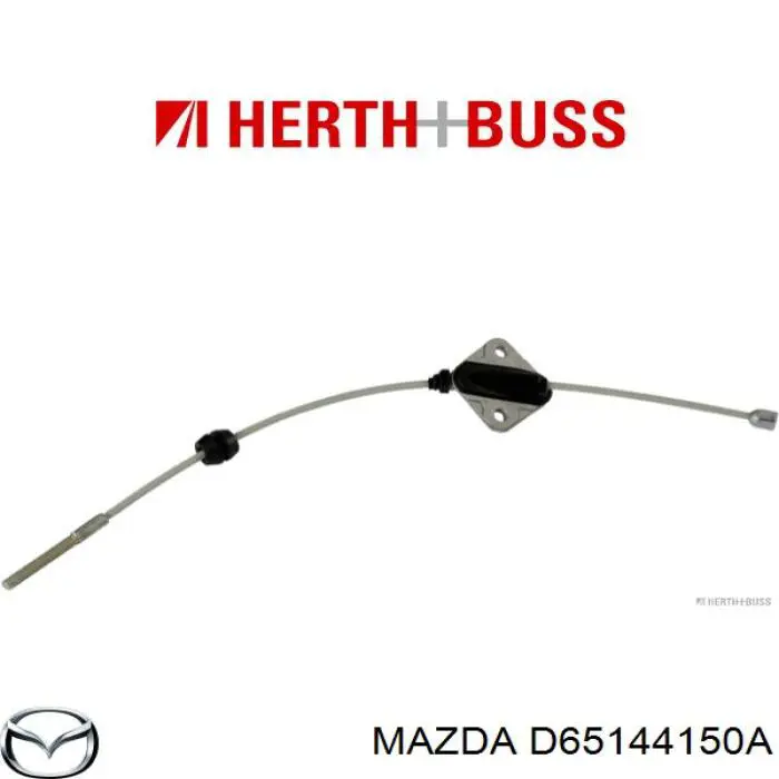 Трос ручного тормоза передний Mazda D65144150A