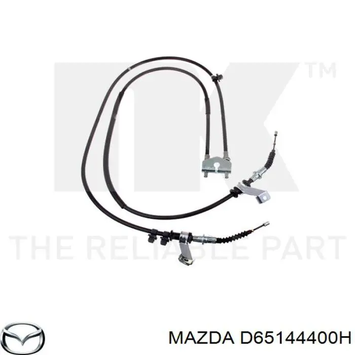 Трос ручного тормоза промежуточный D65144400H Mazda