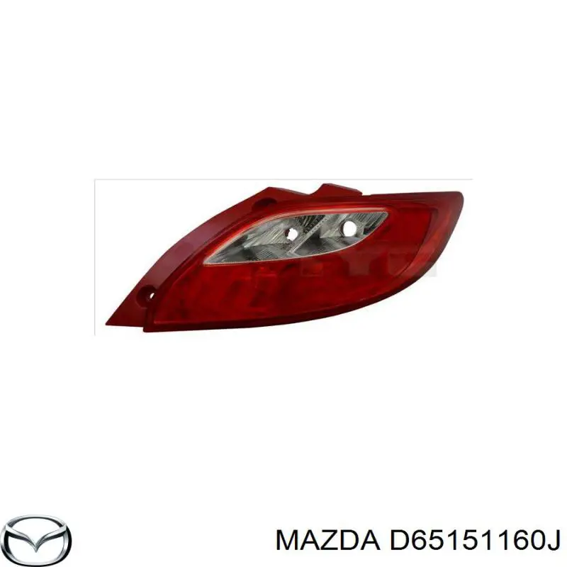 Фонарь задний левый D65151160J Mazda