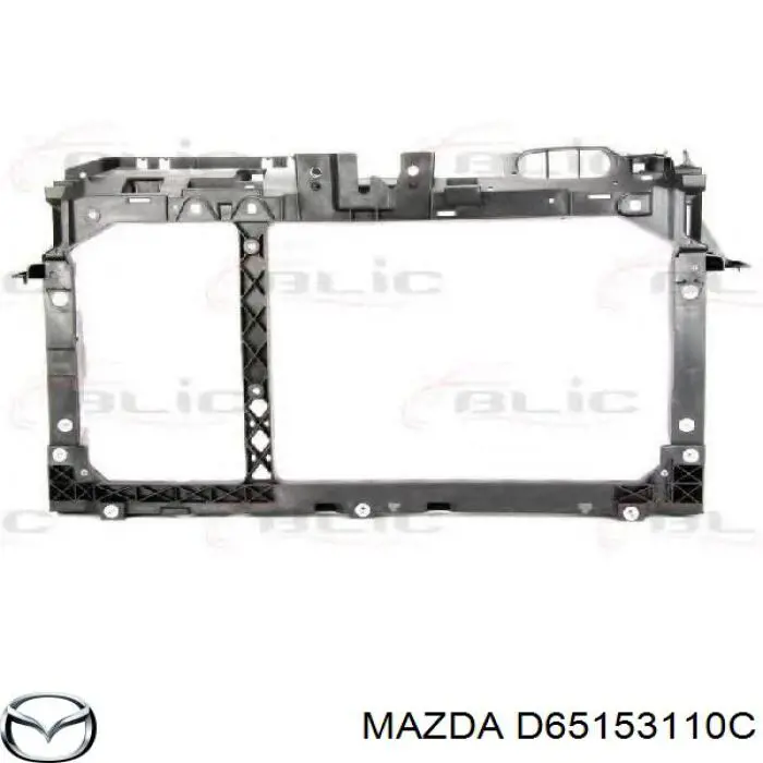 Суппорт радиатора в сборе (монтажная панель крепления фар) на Mazda 2 DE