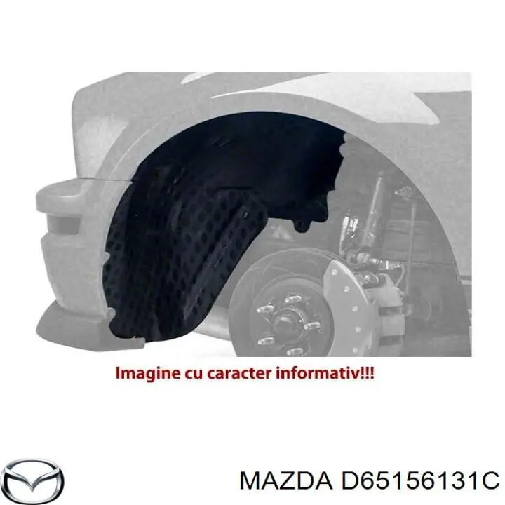 Guarda-barras direito do pára-lama dianteiro para Mazda 2 (DE)