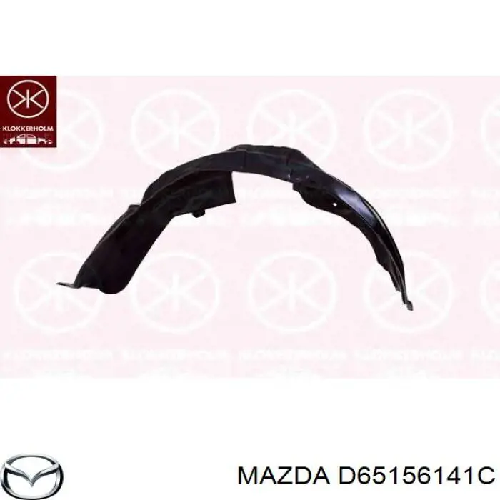Guarda-barras esquerdo do pára-lama dianteiro para Mazda 2 (DE)