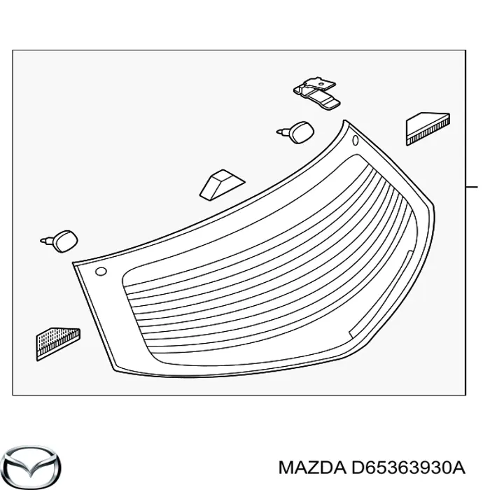 Стекло багажника (двери 3/5-й задней (ляды) на Mazda 2 II DE