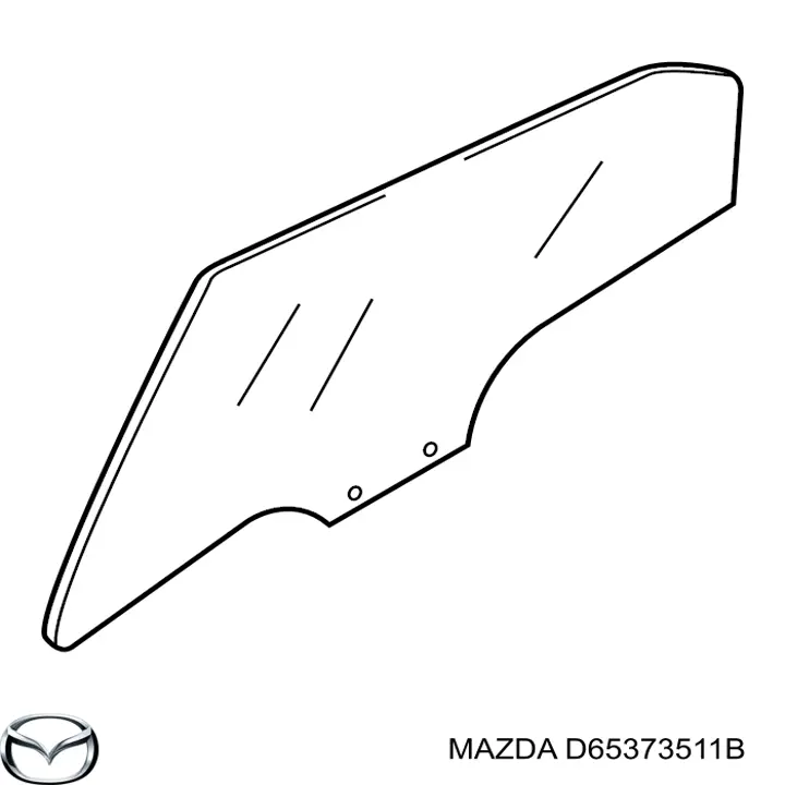 Стекло двери задней левой D65373511B Mazda