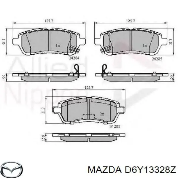 Колодки Mazda D6Y13328Z цена, от 19.11 USD