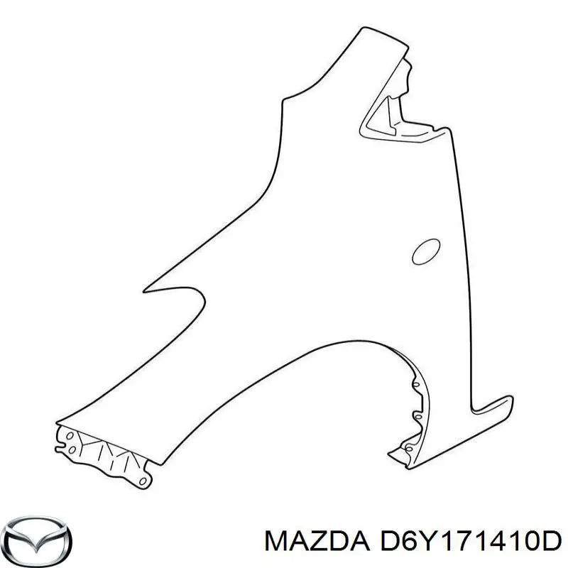 Pára-lama traseiro esquerdo para Mazda 2 (DE)