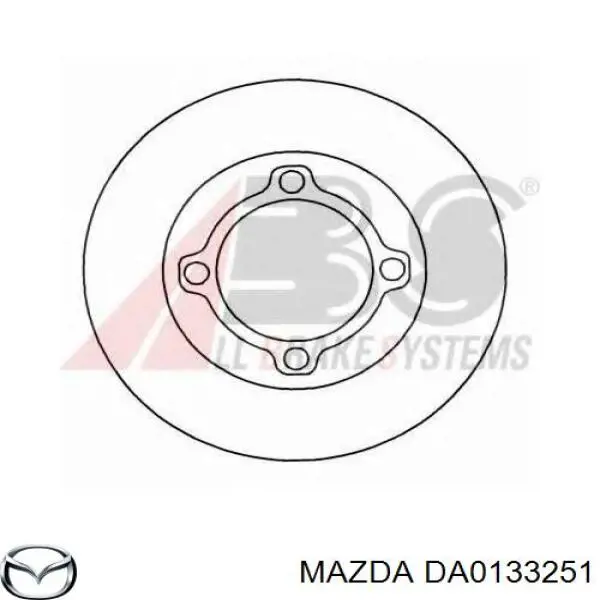 Передние тормозные диски DA0133251 Mazda