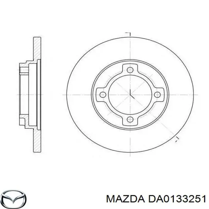 DA0133251 Mazda Диск тормозной передний