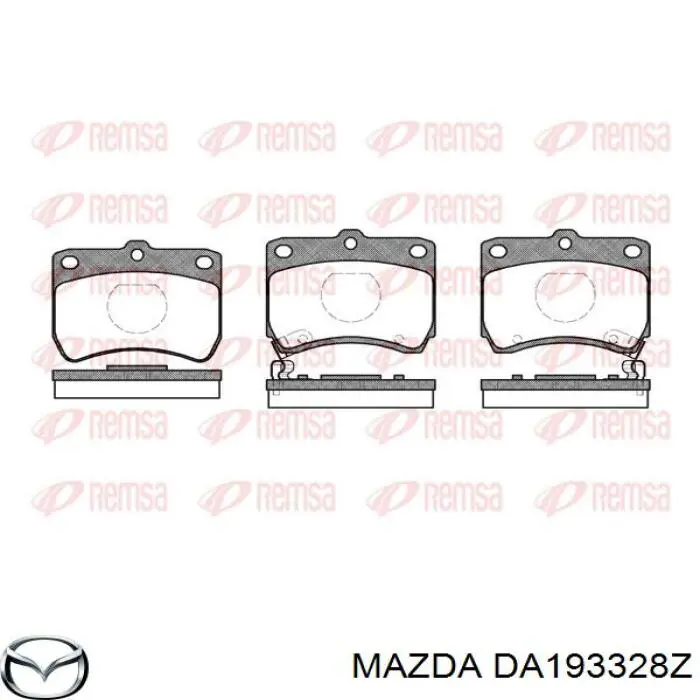 Передние тормозные колодки DA193328Z Mazda