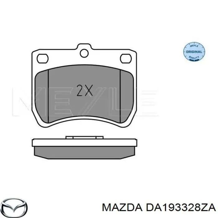 Передние тормозные колодки DA193328ZA Mazda