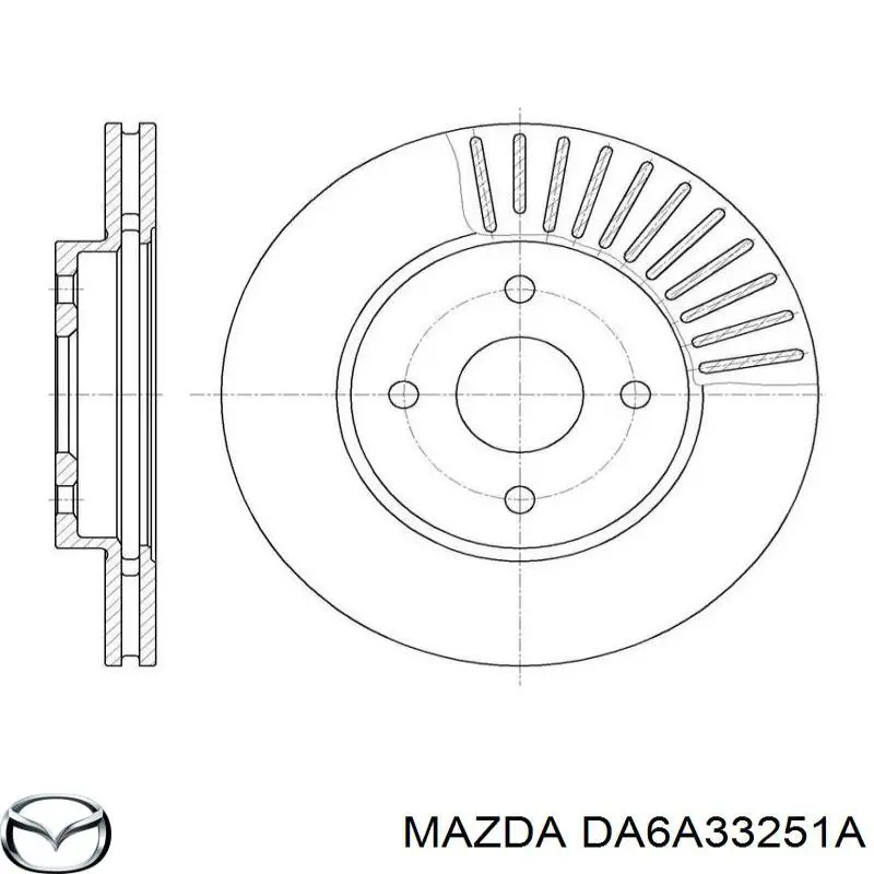 Передние тормозные диски DA6A33251A Mazda