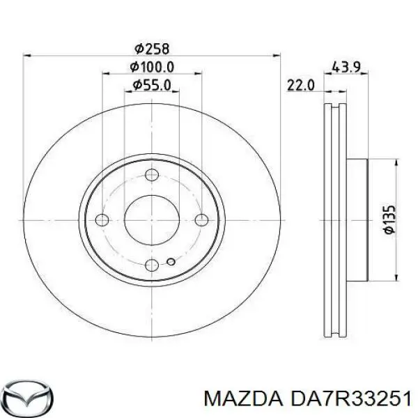 Купить DA7R33251 Mazda Ротор тормозной