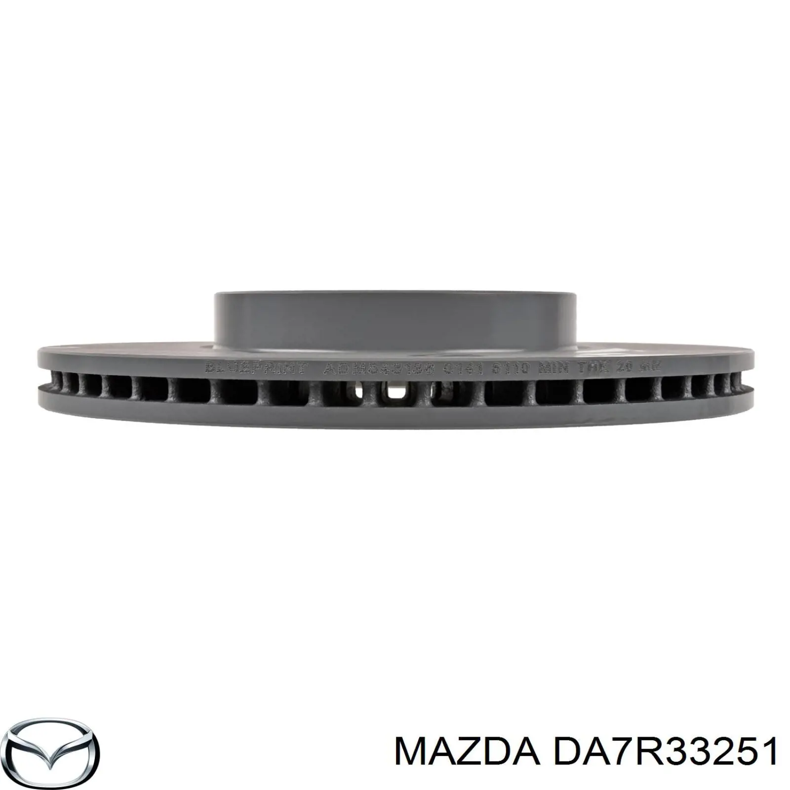 Передние тормозные диски DA7R33251 Mazda