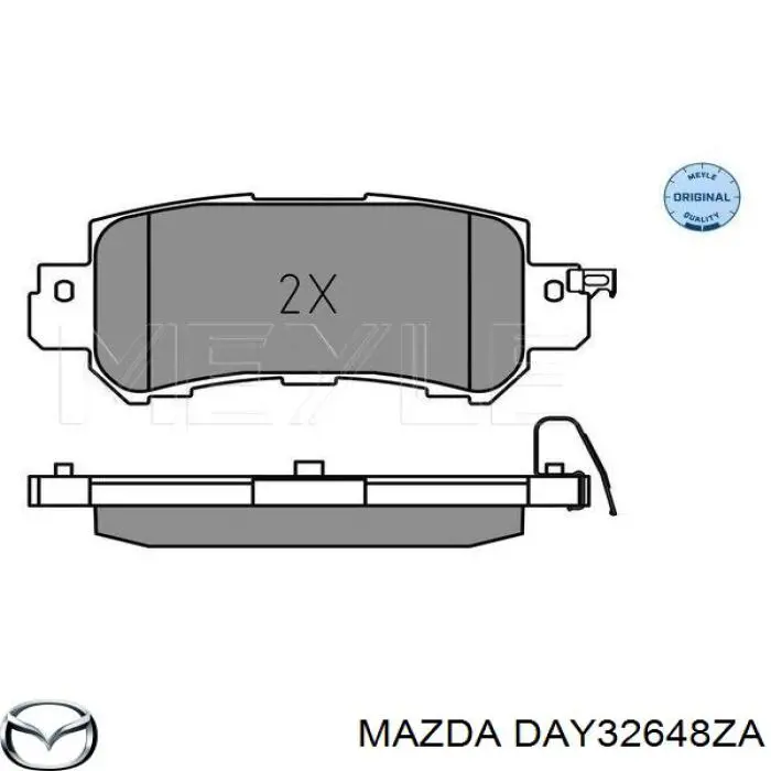 Купить DAY32648ZA Mazda Колодки тормозные задние, дисковые