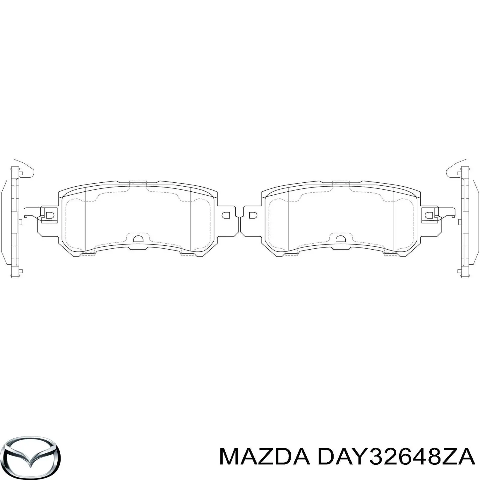 Задние дисковые колодки Mazda DAY32648ZA