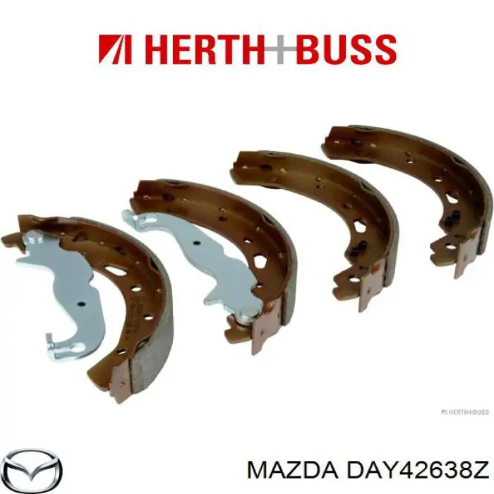 Купить DAY42638Z Mazda Задние барабанные тормозные колодки