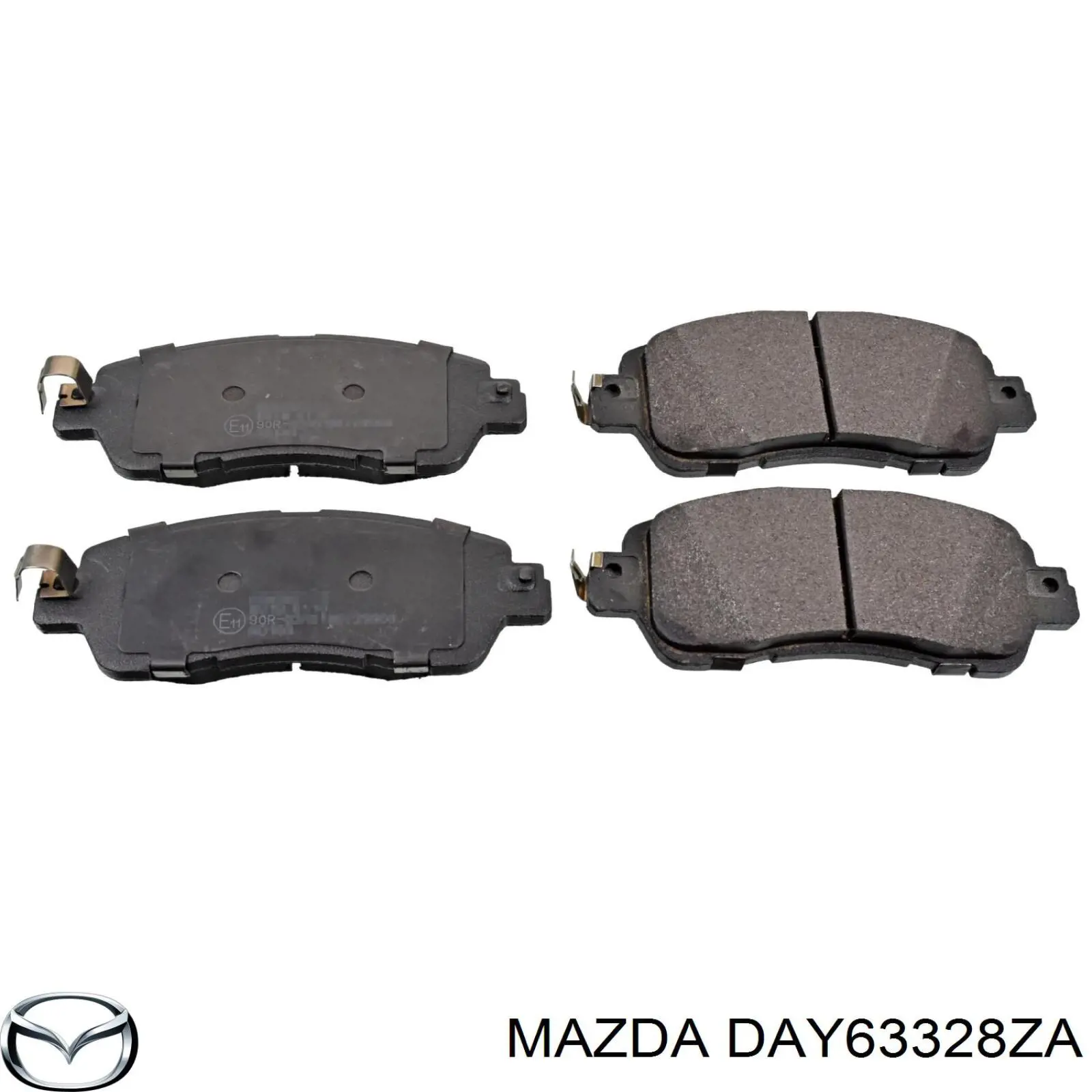 DAY63328ZA Mazda колодки тормозные передние дисковые