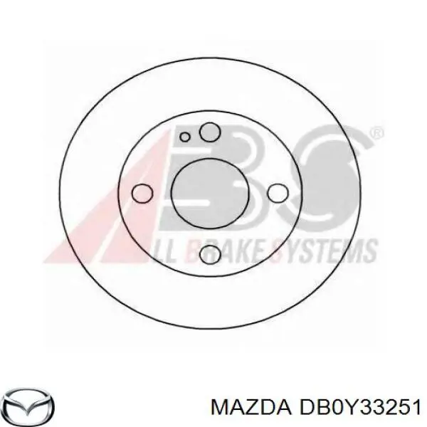 Передние тормозные диски DB0Y33251 Mazda