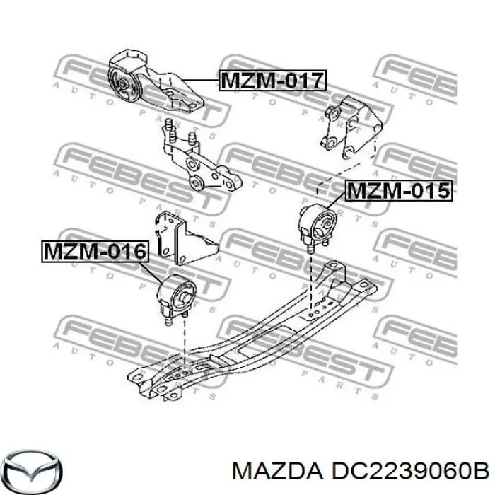 Купить DC2239060B Mazda Правая опора двигателя