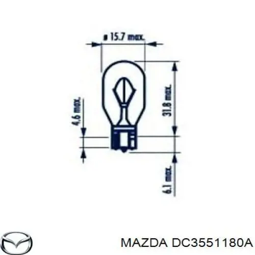 Фонарь задний левый MAZDA DC3551180A