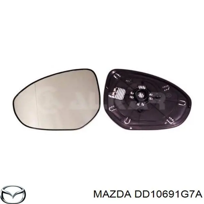Купить DD10691G7A Mazda Стекло зеркала заднего вида, левого