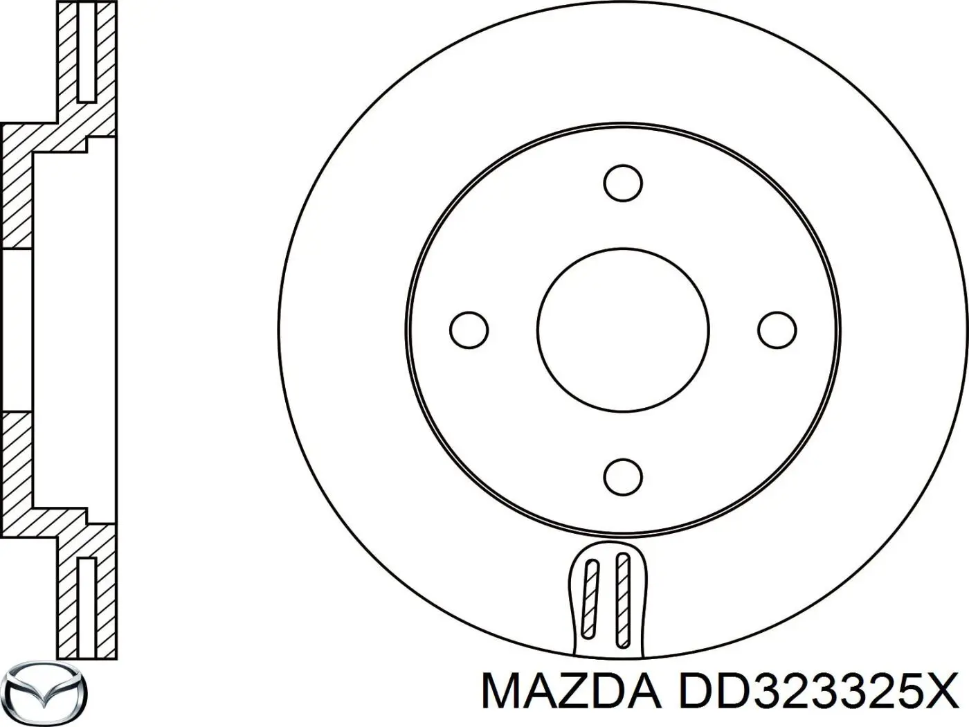 Купить DD323325X Mazda Ротор тормозной