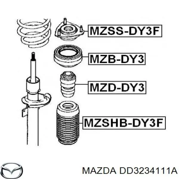 DD3234111A Mazda буфер (отбойник амортизатора переднего)
