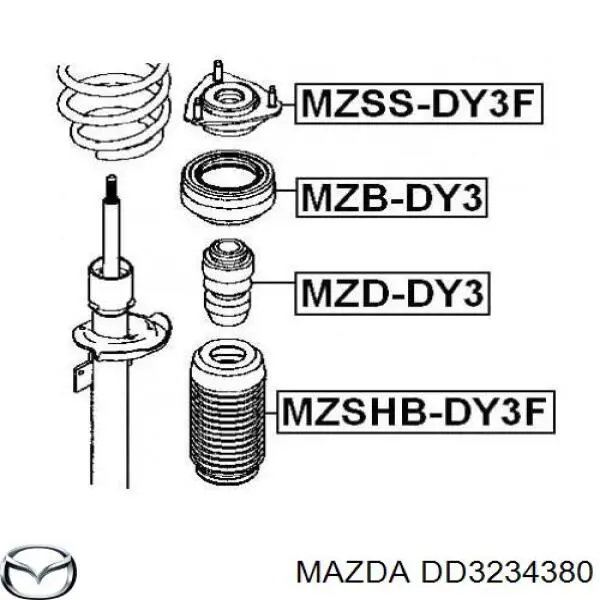 Опора передней стойки Mazda DD3234380
