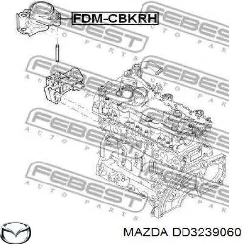 Правая подушка двигателя DD3239060 Mazda