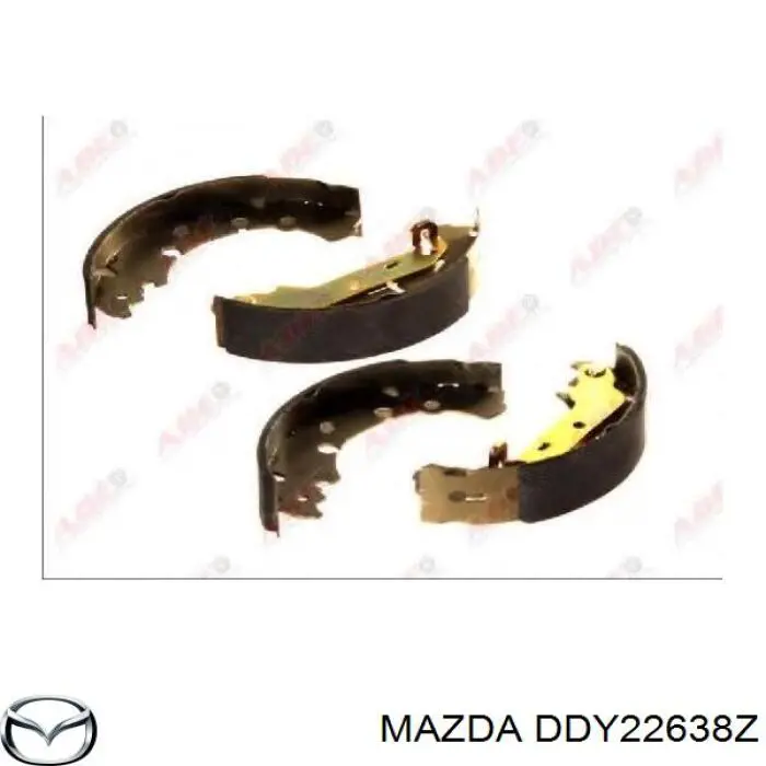 DDY2-26-38Z Mazda колодки тормозные задние барабанные