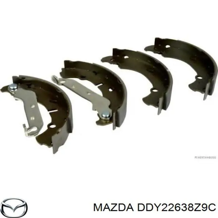 DDY22638Z9C Mazda колодки тормозные задние барабанные