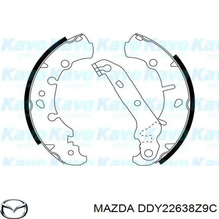 Купить DDY22638Z9C Mazda Задние барабанные тормозные колодки