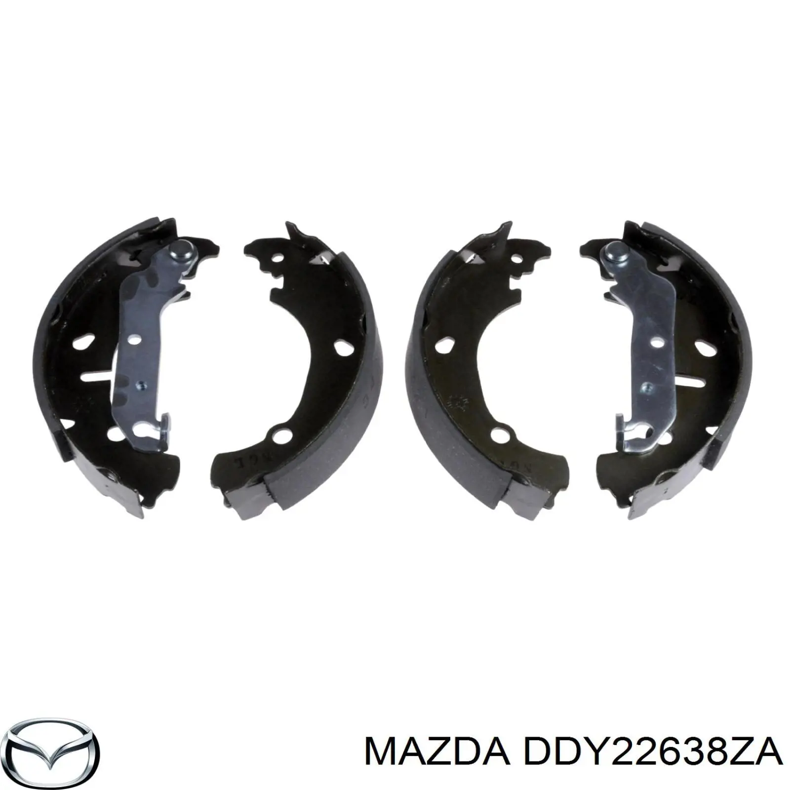 Zapatas de frenos de tambor traseras DDY22638ZA Mazda