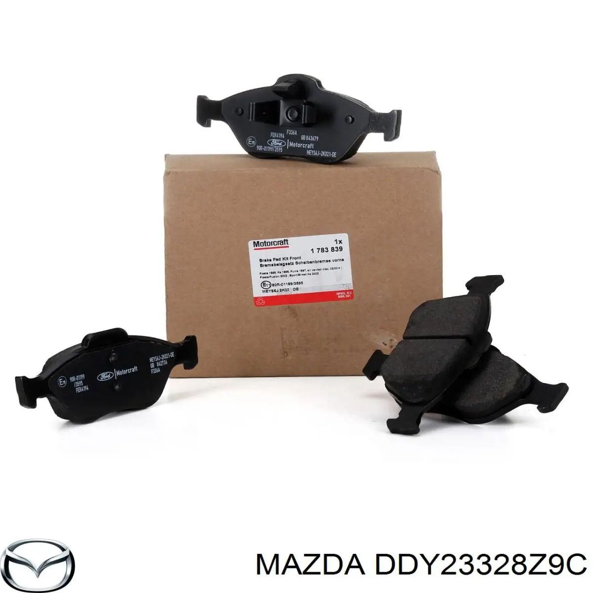 Передние тормозные колодки DDY23328Z9C Mazda