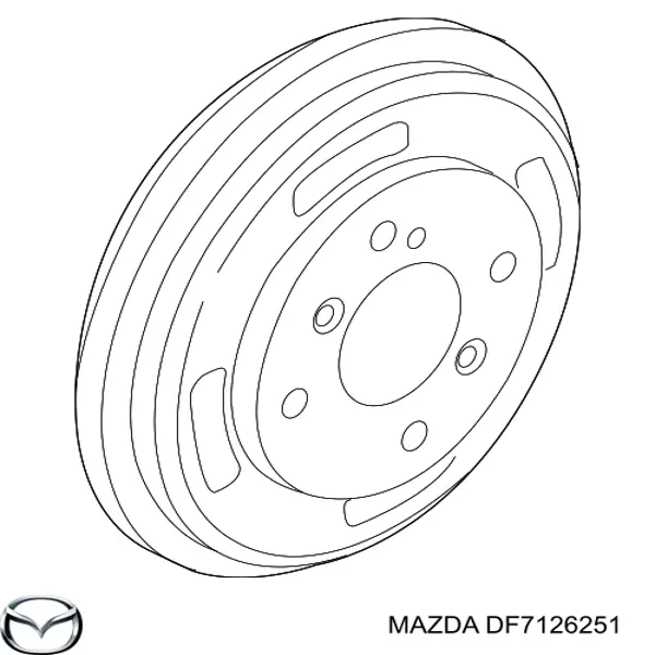 Тормозной барабан DF7126251 Mazda