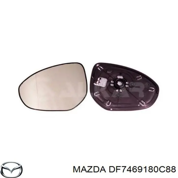 Левое боковое зеркало DF7469180C88 Mazda
