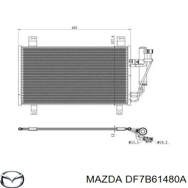 DF7B61480A Mazda radiador de aparelho de ar condicionado