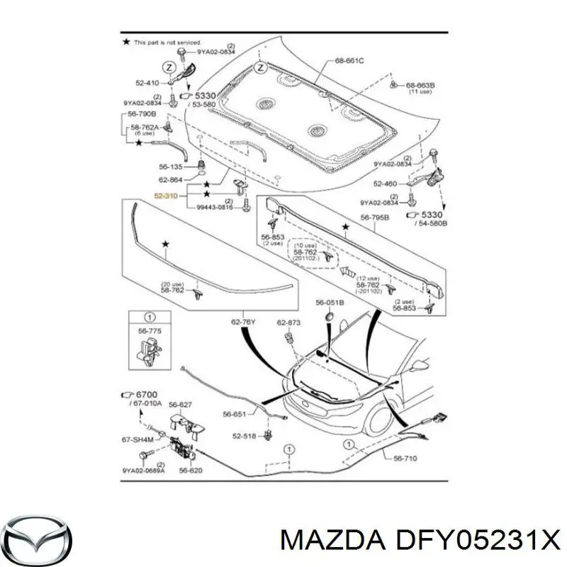  Капот Mazda CX-30 