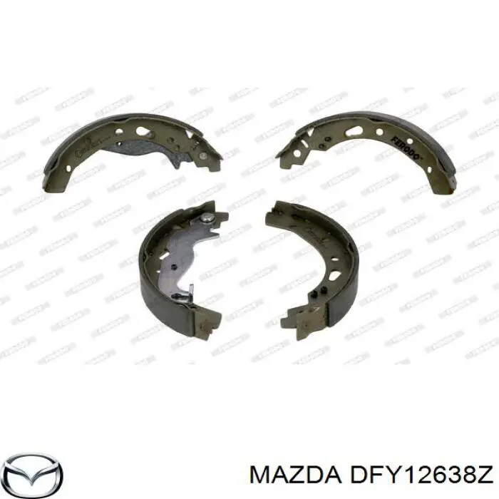 Задние барабанные колодки DFY12638Z Mazda