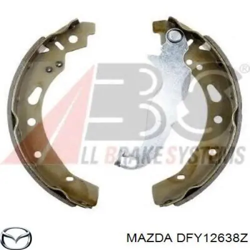 DFY12638Z Mazda колодки тормозные задние барабанные