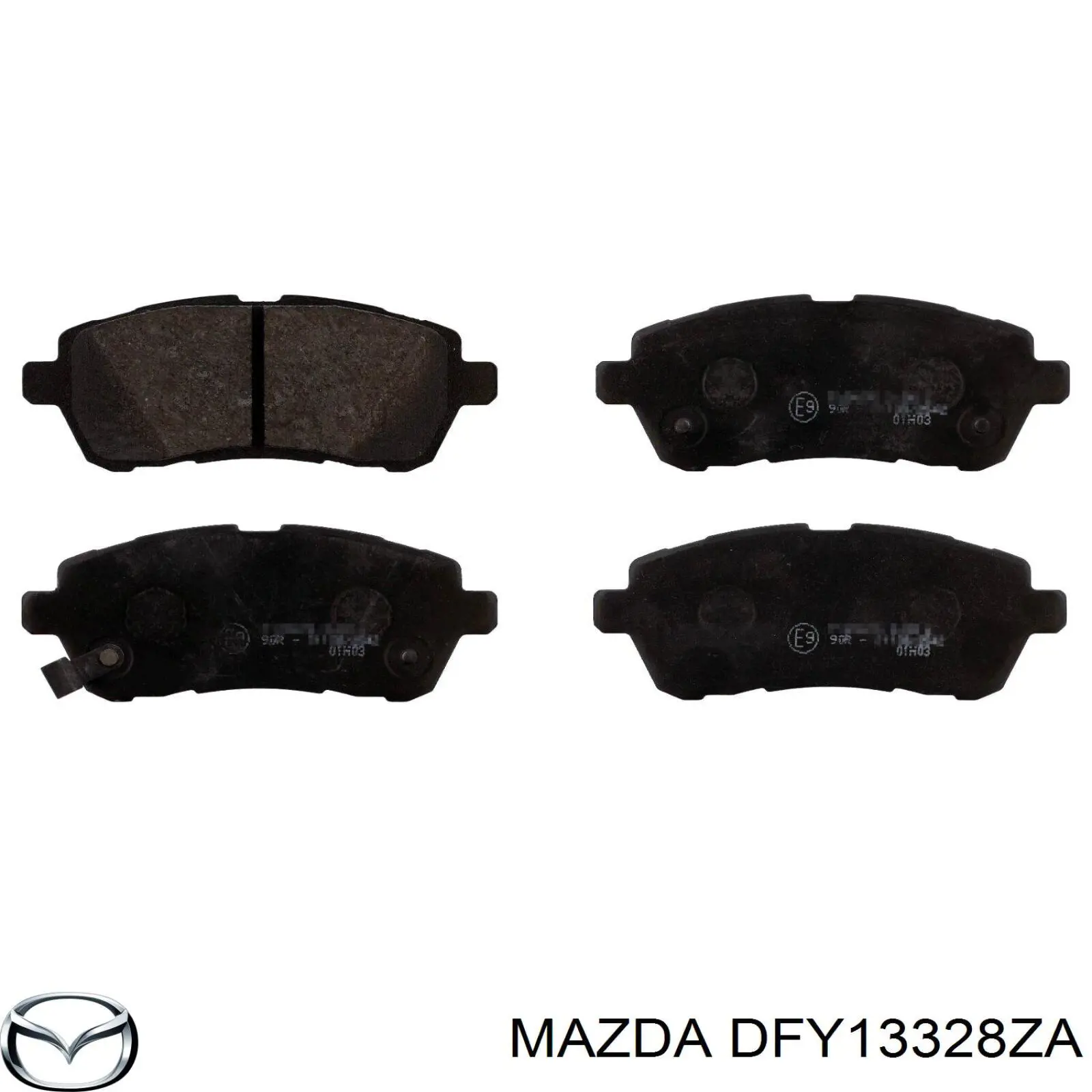 DFY13328ZA Mazda колодки тормозные передние дисковые