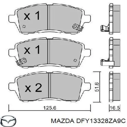 Колодки Mazda DFY13328ZA9C цена, от 31.11 USD