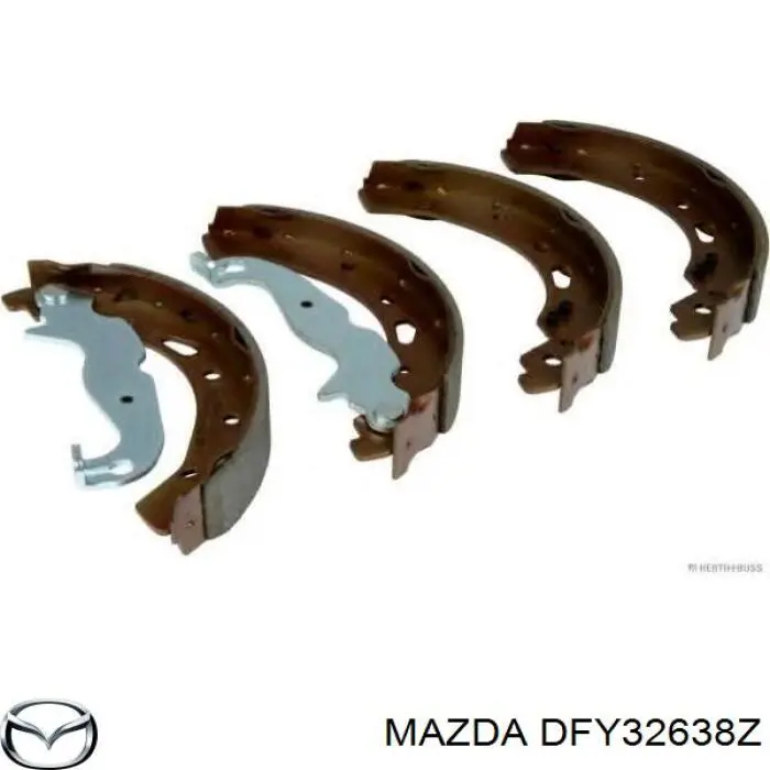 DFY32638Z Mazda колодки тормозные задние барабанные