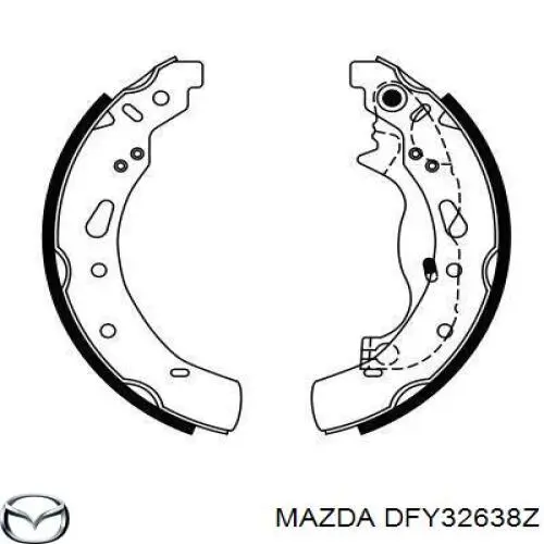 Тормоза рабочие задние ножные и тормозные барабаны Mazda DFY32638Z цена, от 26.40 USD