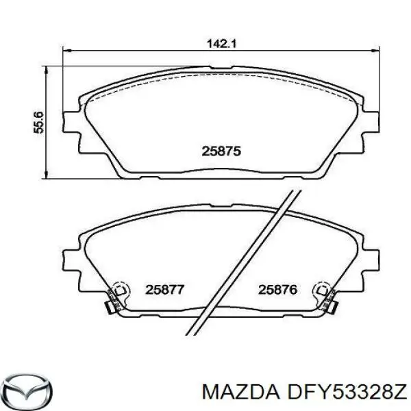 Колодки Mazda DFY53328Z цена, от 38.01 USD