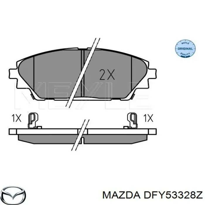 Купить DFY53328Z Mazda Колодки тормозные